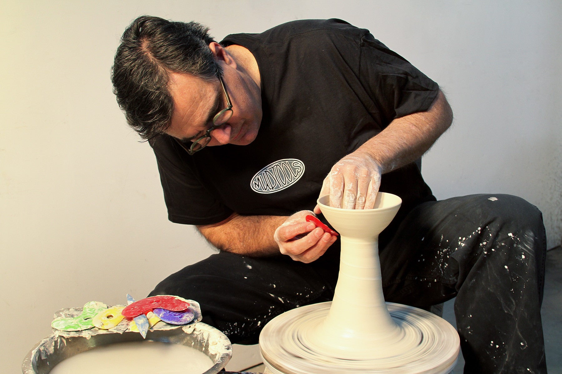 Artist Michael Sherrill using Red Shape 0 Polymer Rib